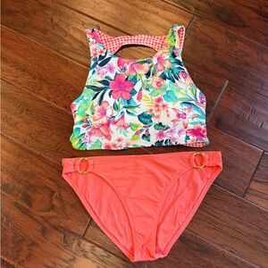 Tommy Bahama Reversible Floral High-Neck Bikini Set
